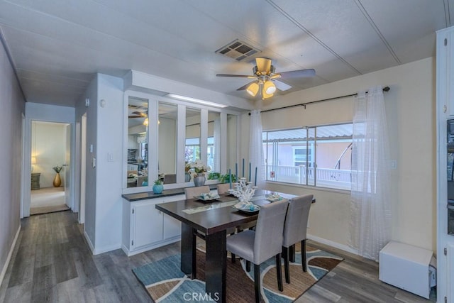 2851 Rolling Hills Dr Unit 255, Fullerton, CA 92835 - dining room with a ceiling fan and wood finished floors