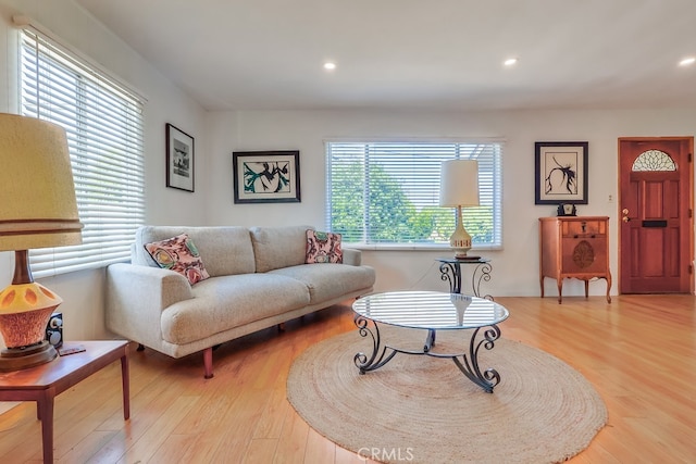 2741 S Walker Ave, San Pedro, CA 90731 - living area featuring light wood-style flooring and recessed lighting