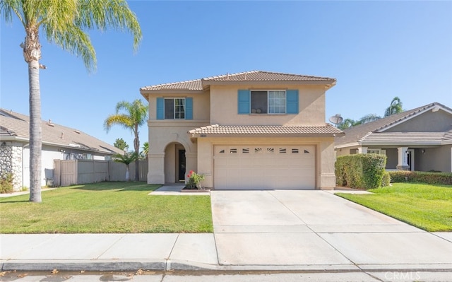 31652 Loma Linda Rd, Temecula, CA 92592 - mediterranean / spanish-style house with a tiled roof, stucco siding, an attached garage, and driveway