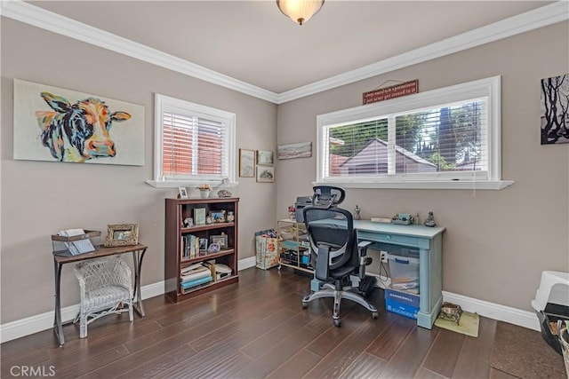 4477 Los Serranos Blvd, Chino Hills, CA 91709 - office featuring plenty of natural light, wood finished floors, and ornamental molding