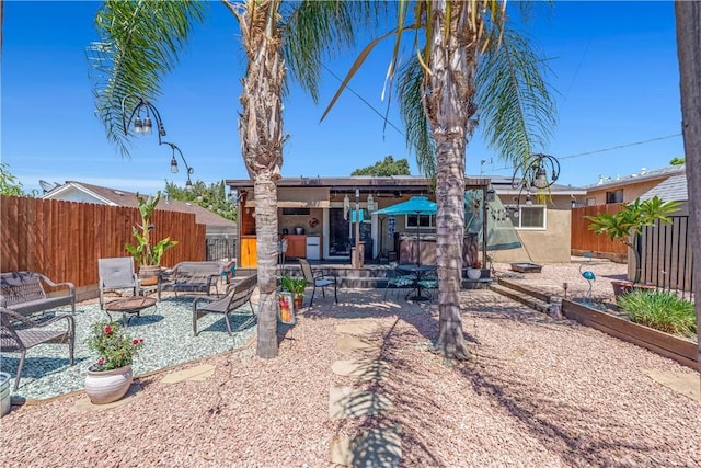 4477 Los Serranos Blvd, Chino Hills, CA 91709 - fenced backyard with a patio and outdoor lounge area