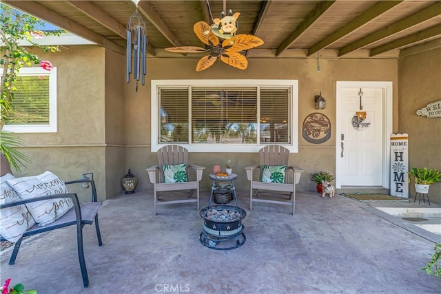 4477 Los Serranos Blvd, Chino Hills, CA 91709 - view of patio / terrace with a ceiling fan