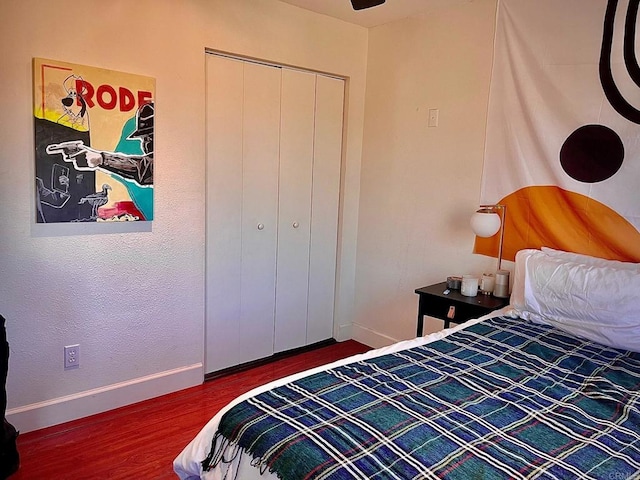 3029 Broadway Unit 22, San Diego, CA 92102 - bedroom featuring wood finished floors and a closet