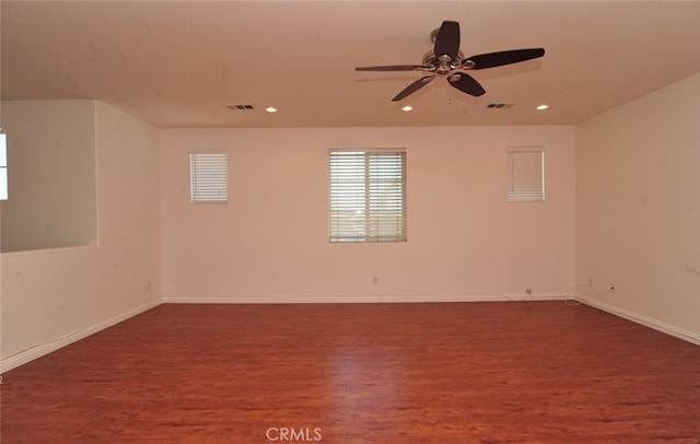 26508 Veramonte Ave, Murrieta, CA 92562 - unfurnished room featuring wood finished floors, a ceiling fan, and recessed lighting