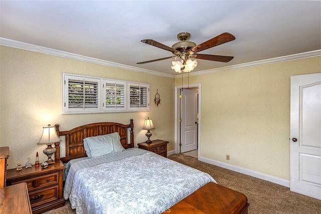 5591 Kenwood Ave, Buena Park, CA 90621 - carpeted bedroom featuring crown molding and ceiling fan