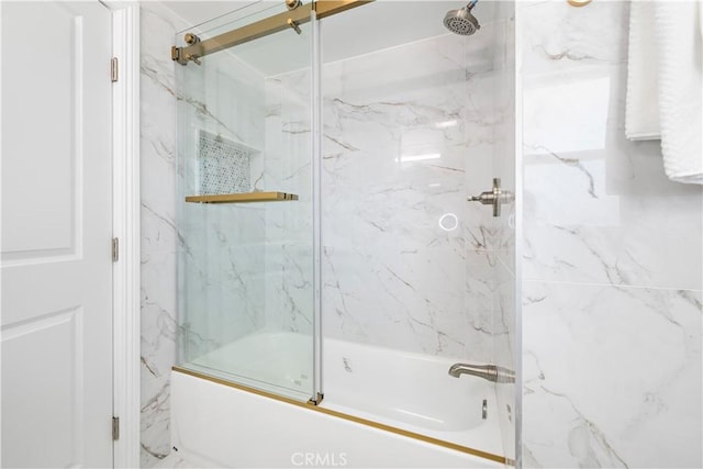 5001 N Darfield Ave, Covina, CA 91724 - bathroom featuring combined bath / shower with glass door