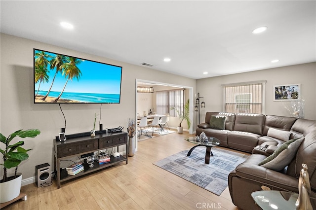 2729 Fairman St, Lakewood, CA 90712 - living room featuring wood finished floors and recessed lighting