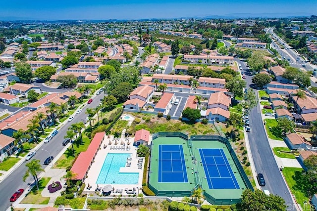 6942 Batiquitos, Carlsbad, CA 92011 - aerial view of property and surrounding area featuring a pool
