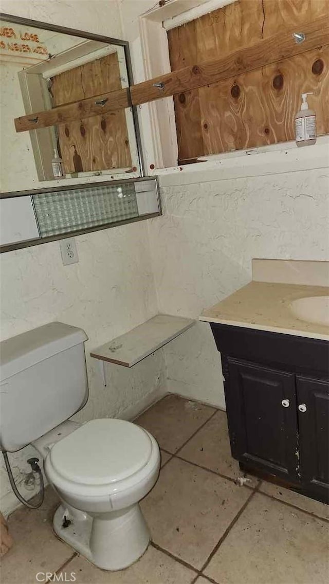 15236 Painted Hills Rd, Whitewater, CA 92282 - half bath with vanity and tile patterned floors