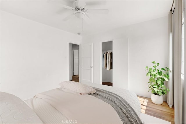 549 E Evans St, San Bernardino, CA 92404 - bedroom with wood finished floors and a ceiling fan