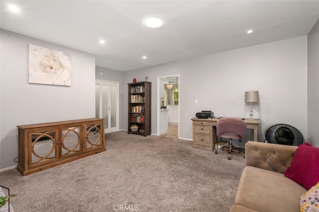 1434 N Rose St, Burbank, CA 91505 - carpeted office with recessed lighting