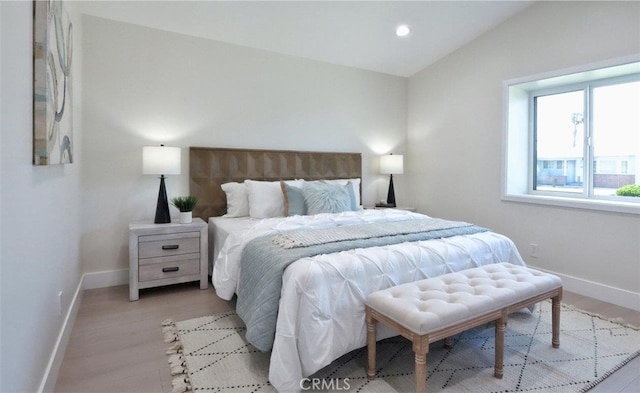 3518 W 228th St, Torrance, CA 90505 - bedroom with vaulted ceiling, light wood finished floors, and recessed lighting