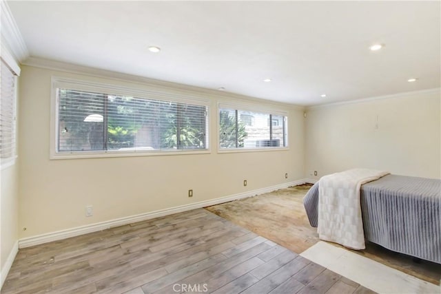 467 W Casad St, Covina, CA 91723 - bedroom with crown molding, wood finished floors, and recessed lighting