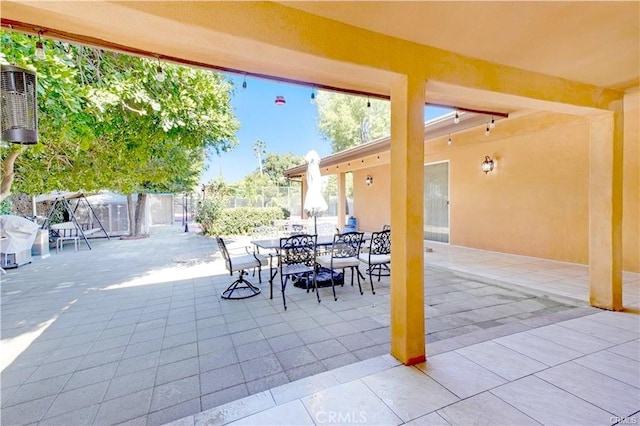 22329 Plummer St, Chatsworth, CA 91311 - view of patio / terrace featuring outdoor dining space and grilling area