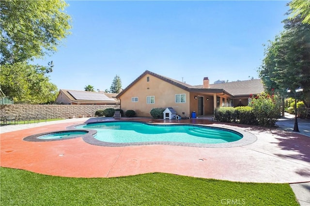 22329 Plummer St, Chatsworth, CA 91311 - view of pool with a patio and a pool with connected hot tub