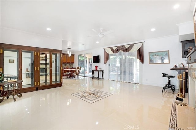 22329 Plummer St, Chatsworth, CA 91311 - community lobby featuring crown molding and recessed lighting