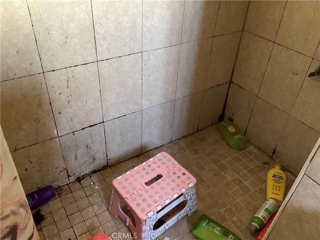 1330 E 56th St, Long Beach, CA 90805 - full bathroom with tile patterned flooring and tiled shower