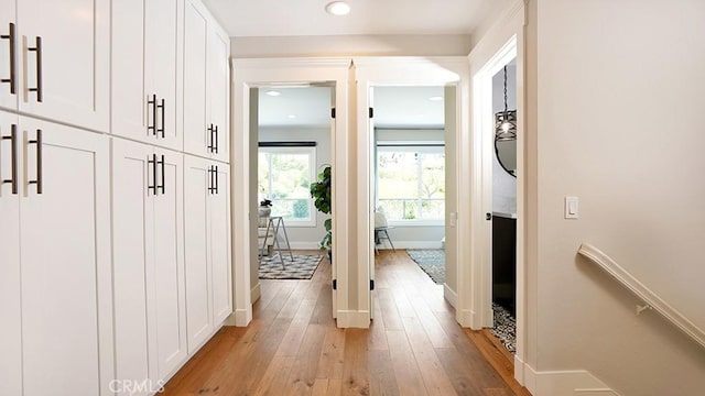 23782 Lagarto, Mission Viejo, CA 92691 - hallway featuring light wood-style floors and recessed lighting
