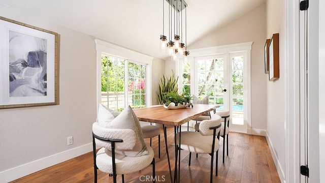 23782 Lagarto, Mission Viejo, CA 92691 - dining space with lofted ceiling and wood finished floors