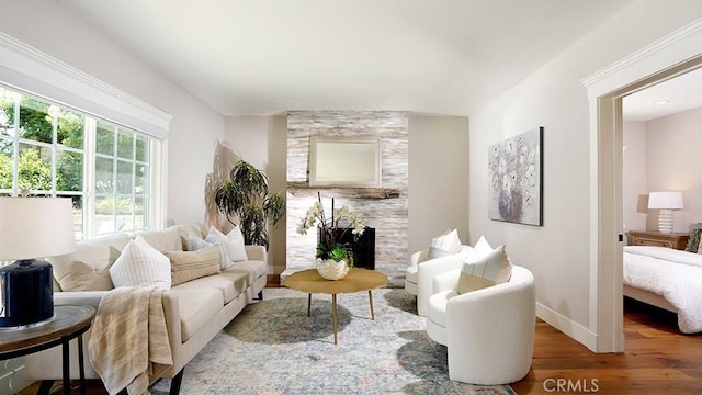 23782 Lagarto, Mission Viejo, CA 92691 - living room with wood finished floors and a tile fireplace