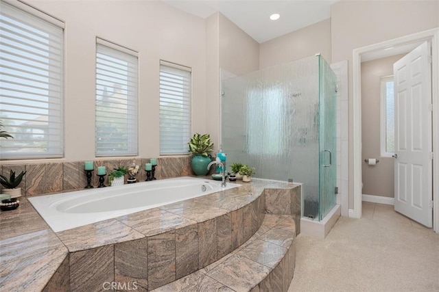 2841 Dos Lomas Pl, Fallbrook, CA 92028 - full bathroom with a shower stall and a garden tub
