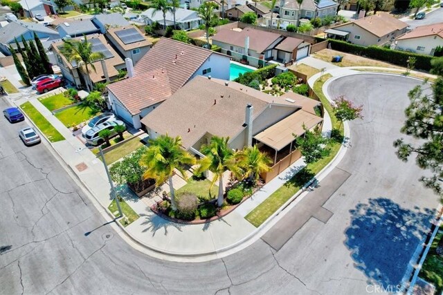 13418 Palm Pl, Cerritos, CA 90703 - aerial view of residential area with a pool area
