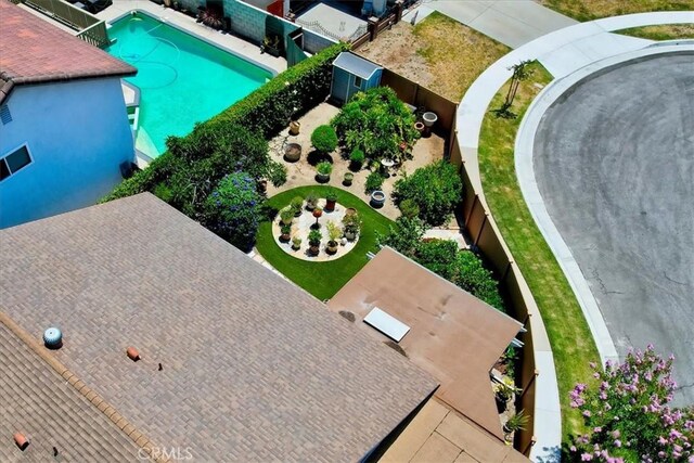13418 Palm Pl, Cerritos, CA 90703 - aerial view of a pool