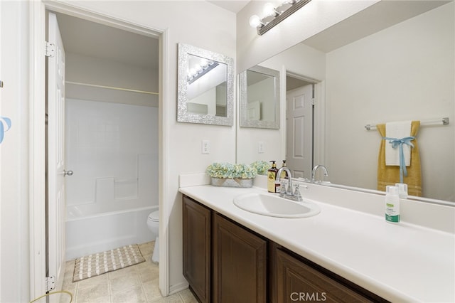 544 W Elm Park Ave, Rialto, CA 92376 - bathroom with vanity, shower / bath combination, and tile patterned floors