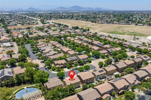544 W Elm Park Ave, Rialto, CA 92376 - aerial perspective of suburban area featuring a mountainous background