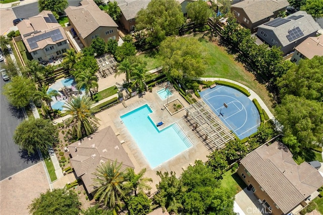544 W Elm Park Ave, Rialto, CA 92376 - aerial view of a pool area