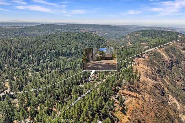 15320 Forest Ranch Way, Forest Ranch, CA 95942 - aerial view of property's location featuring a forest and property boundaries highlighted