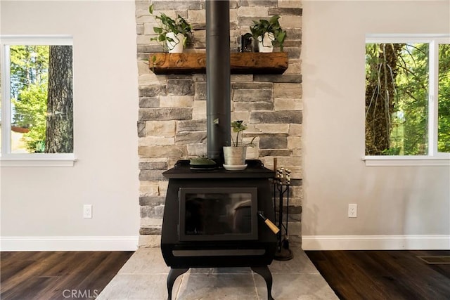 15320 Forest Ranch Way, Forest Ranch, CA 95942 - detailed view of a wood stove and wood finished floors