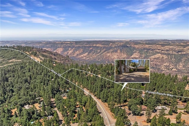 15320 Forest Ranch Way, Forest Ranch, CA 95942 - aerial overview of property's location featuring a heavily wooded area and property boundaries highlighted