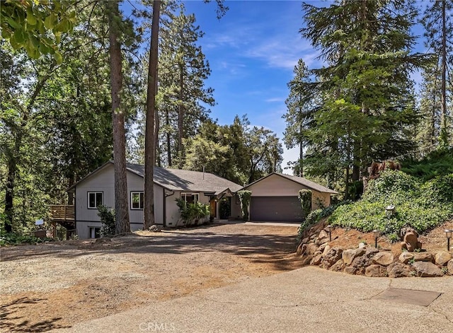 15320 Forest Ranch Way, Forest Ranch, CA 95942 - view of front of property featuring dirt driveway and a garage
