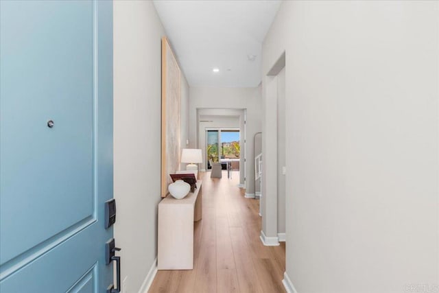 660 Westbrook Loop, San Marcos, CA 92078 - corridor with light wood finished floors and recessed lighting