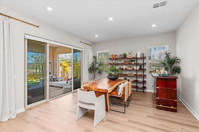 660 Westbrook Loop, San Marcos, CA 92078 - dining space with light wood-type flooring, plenty of natural light, and recessed lighting
