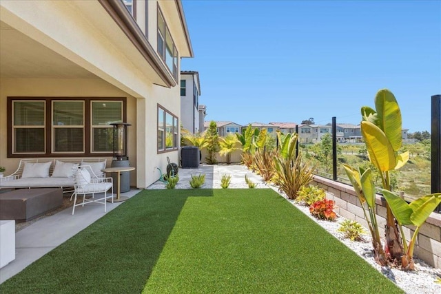 660 Westbrook Loop, San Marcos, CA 92078 - fenced backyard featuring a patio, a residential view, and outdoor lounge area