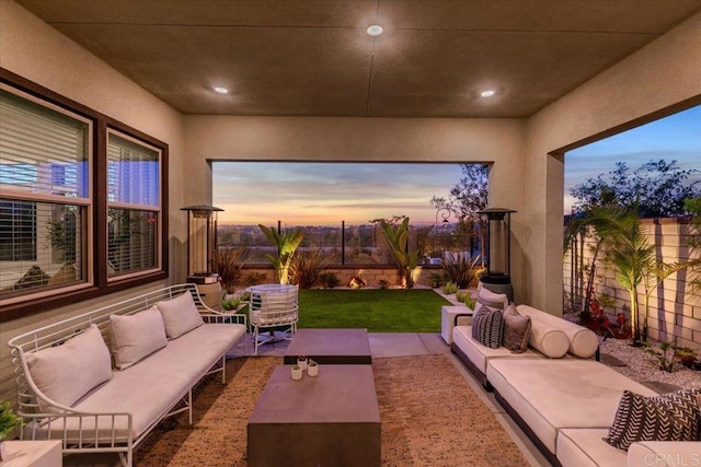 660 Westbrook Loop, San Marcos, CA 92078 - fenced backyard with an outdoor hangout area and a patio