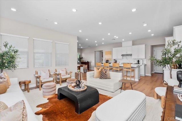 660 Westbrook Loop, San Marcos, CA 92078 - living room with recessed lighting and light wood-type flooring