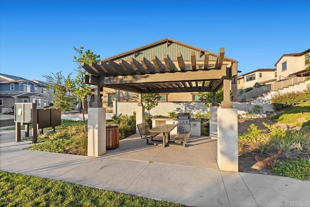 660 Westbrook Loop, San Marcos, CA 92078 - view of property's community with a patio, a residential view, a pergola, and an outdoor kitchen