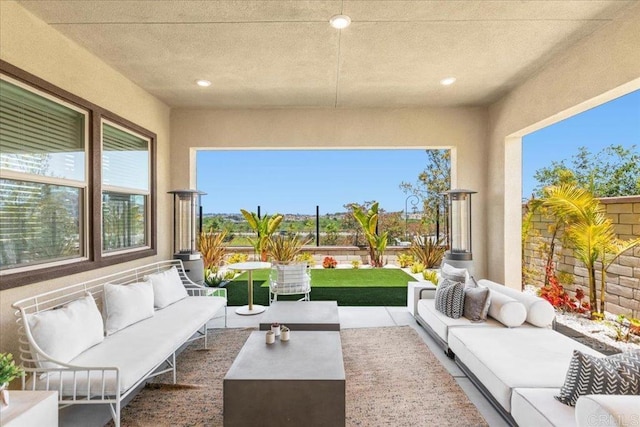 660 Westbrook Loop, San Marcos, CA 92078 - fenced backyard with an outdoor hangout area and a patio