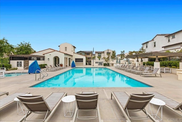 660 Westbrook Loop, San Marcos, CA 92078 - community pool featuring a patio, a residential view, and a pergola