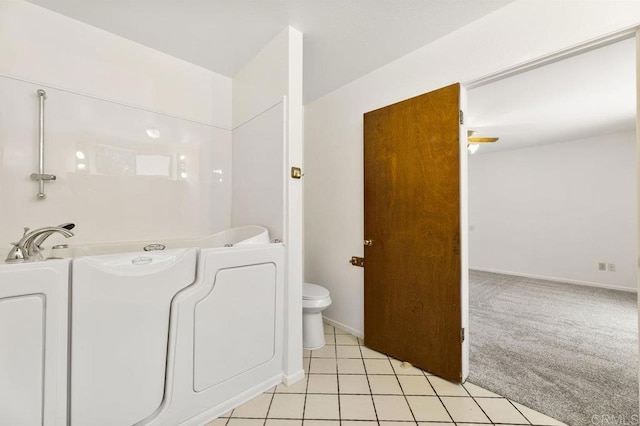 2239 Sunset Dr, Escondido, CA 92025 - full bathroom featuring a garden tub and tile patterned floors