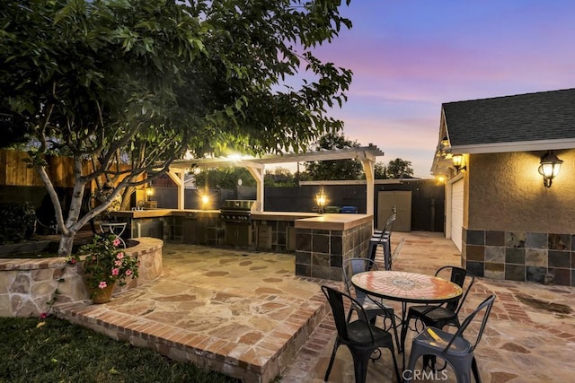 7951 Woodlake Ave, West Hills, CA 91304 - view of patio / terrace featuring an outdoor kitchen and an outdoor bar