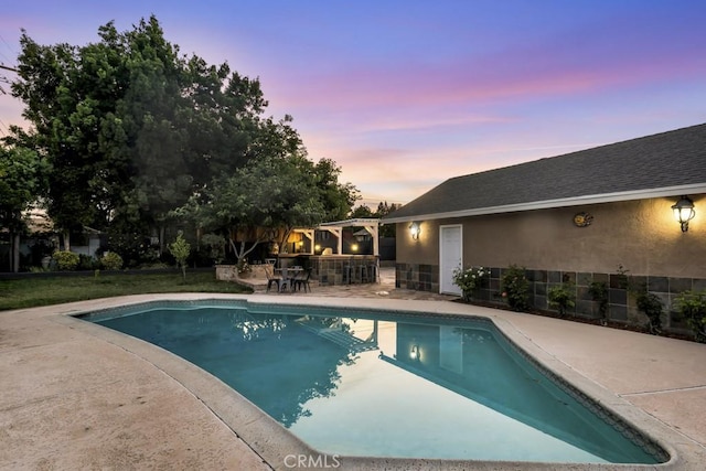 7951 Woodlake Ave, West Hills, CA 91304 - outdoor pool featuring a patio