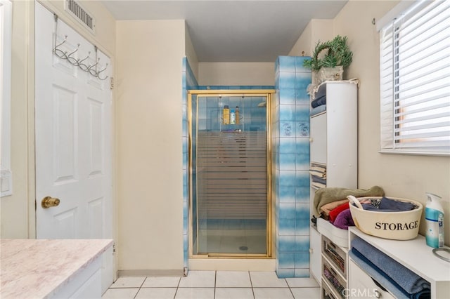 19722 Tajauta Ave, Carson, CA 90746 - full bath with tile patterned floors and a shower stall