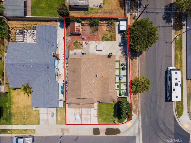 19722 Tajauta Ave, Carson, CA 90746 - aerial view of property and surrounding area with property parcel outlined