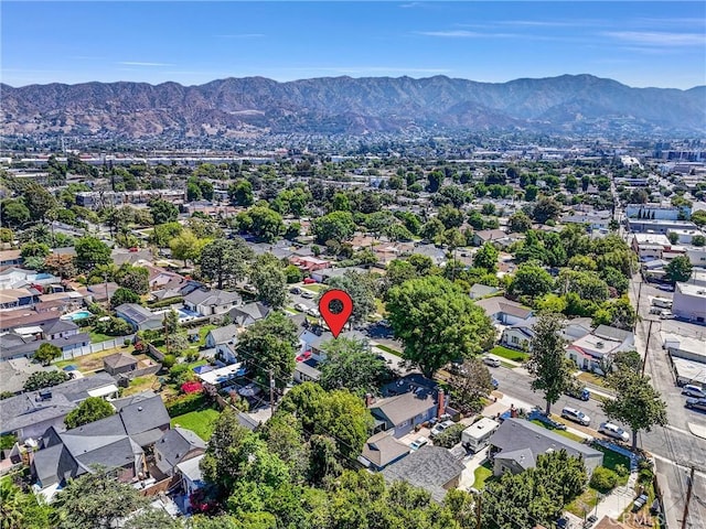 1027 N Lamer St, Burbank, CA 91506 - aerial view of residential area featuring a mountainous background