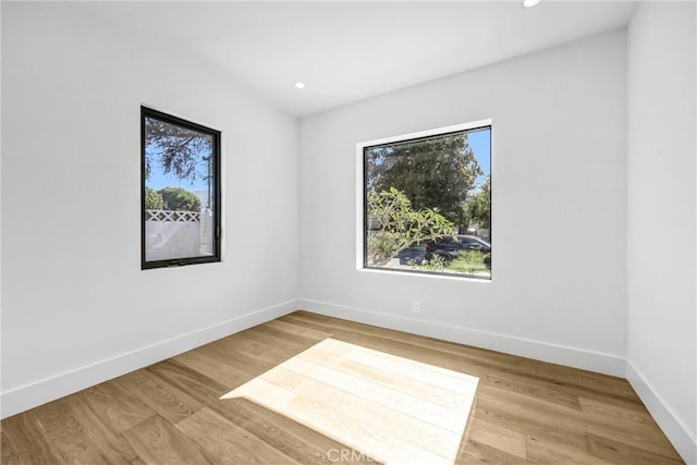 1027 N Lamer St, Burbank, CA 91506 - spare room with light wood-type flooring and recessed lighting