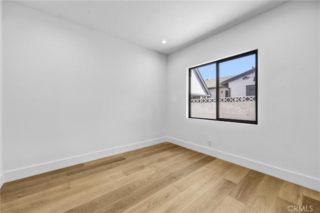 1027 N Lamer St, Burbank, CA 91506 - unfurnished room with light wood-style flooring and recessed lighting